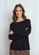 BS Ophelia Regular Fit Stickat - Black