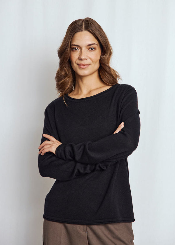 BS Ophelia Regular Fit Stickat - Black