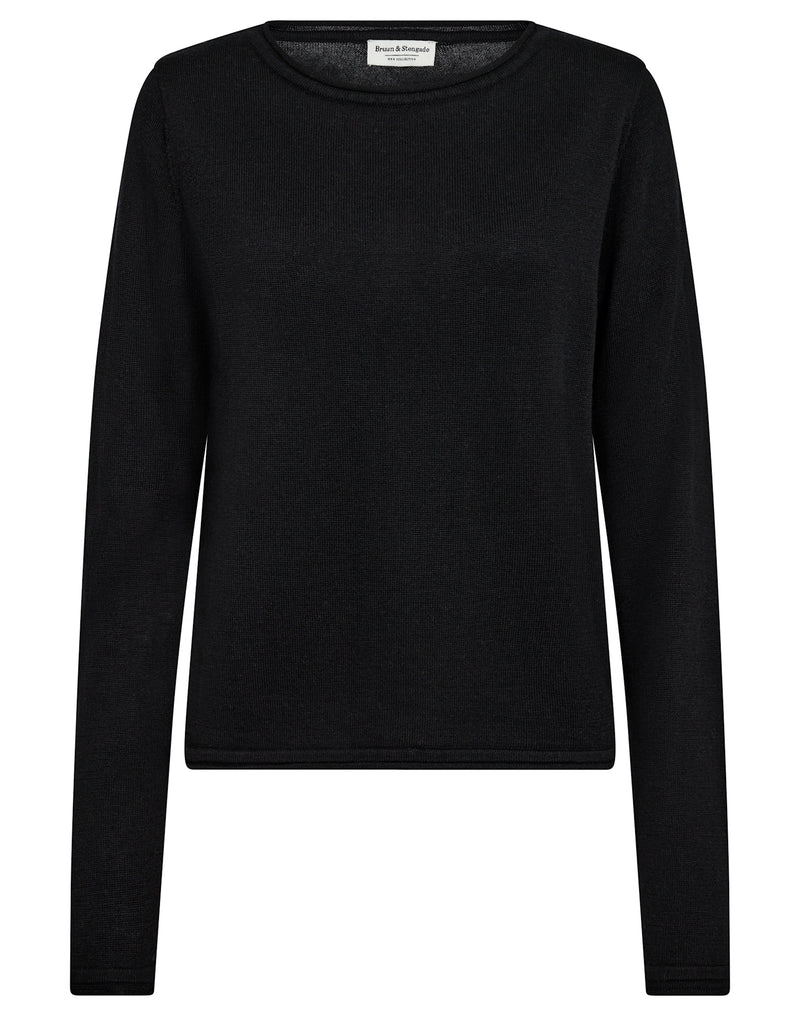 BS Ophelia Regular Fit Stickat - Black