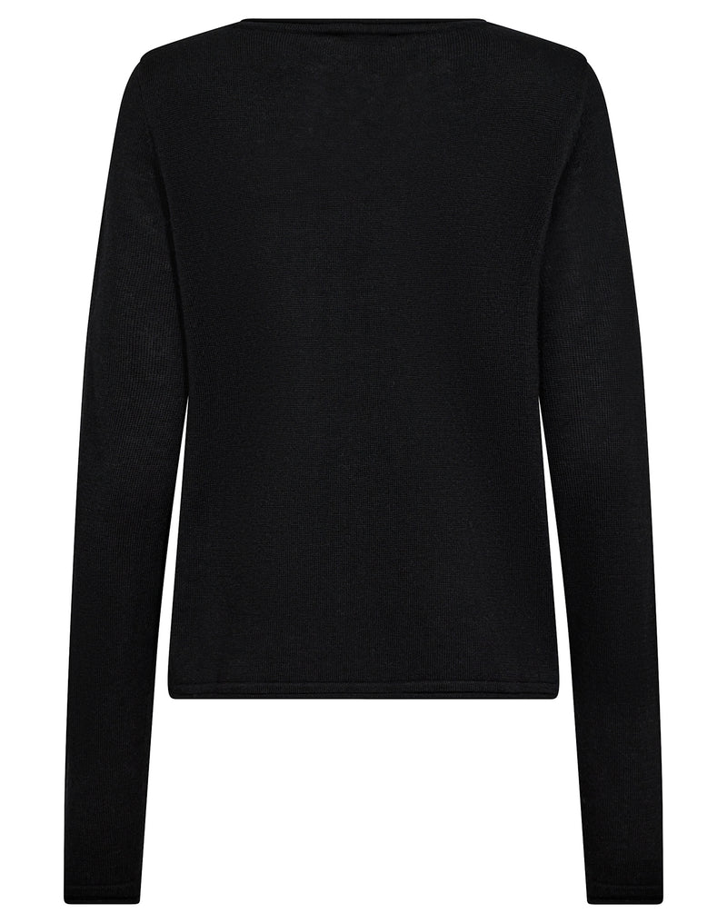 BS Ophelia Regular Fit Stickat - Black