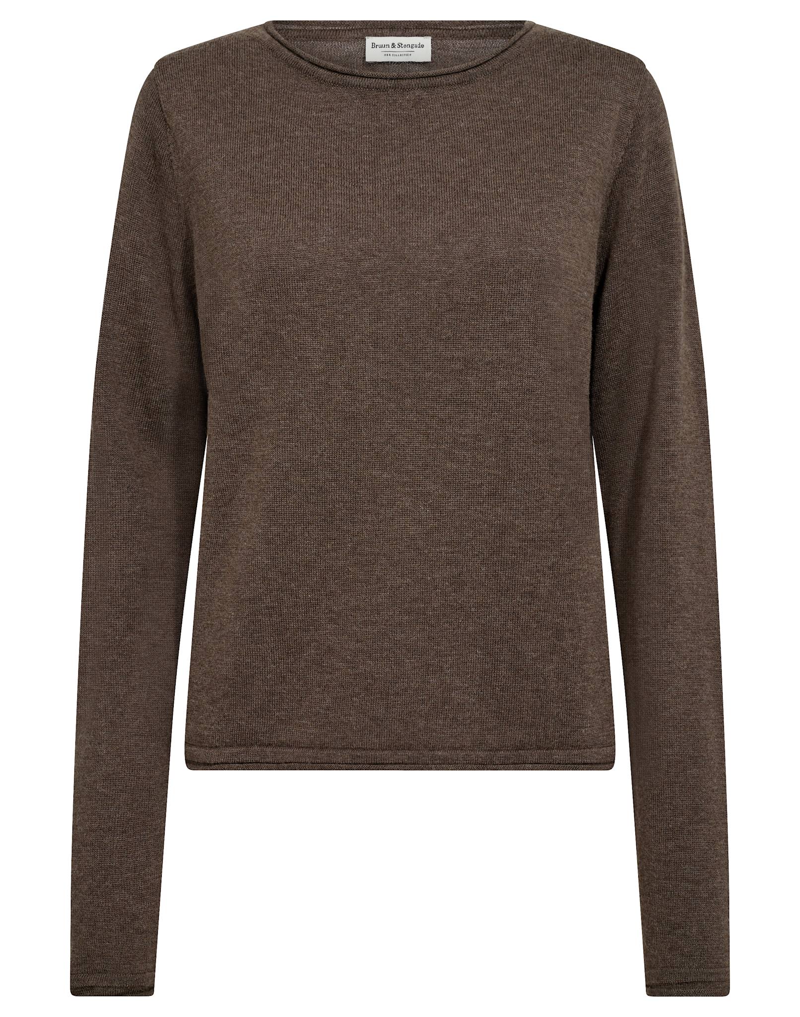 BS Ophelia Regular Fit Stickat - Dark Brown