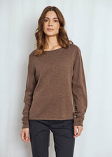 BS Ophelia Regular Fit Stickat - Dark Brown