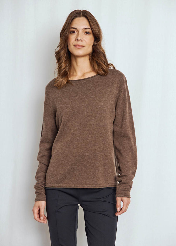 BS Ophelia Regular Fit Stickat - Dark Brown