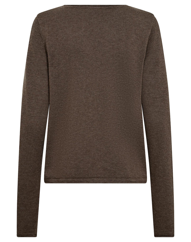 BS Ophelia Regular Fit Stickat - Dark Brown