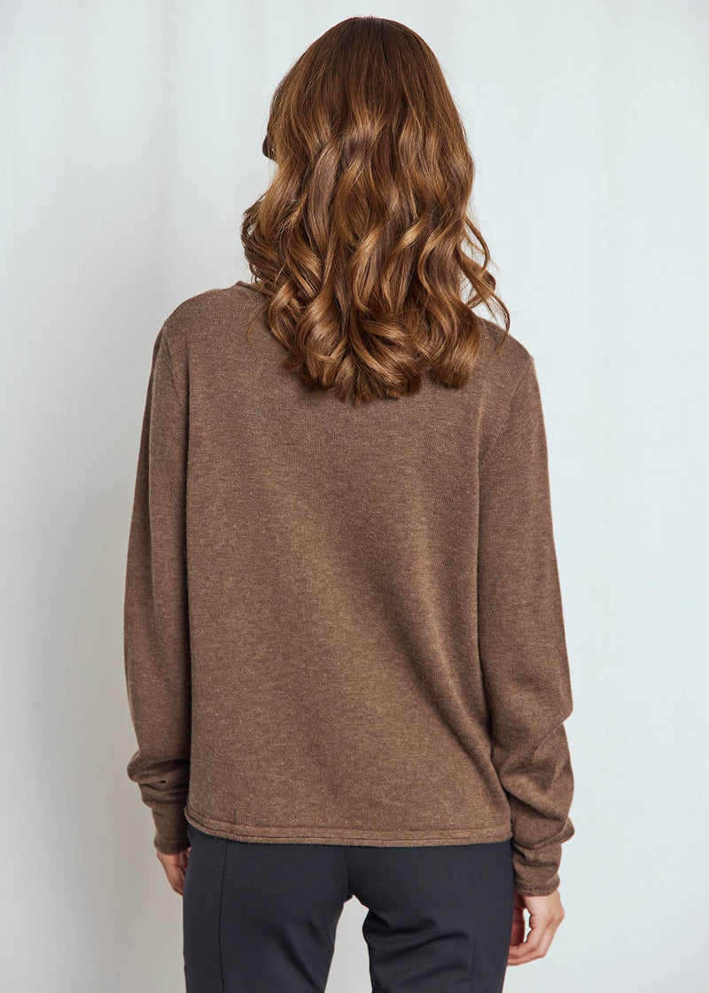 BS Ophelia Regular Fit Stickat - Dark Brown