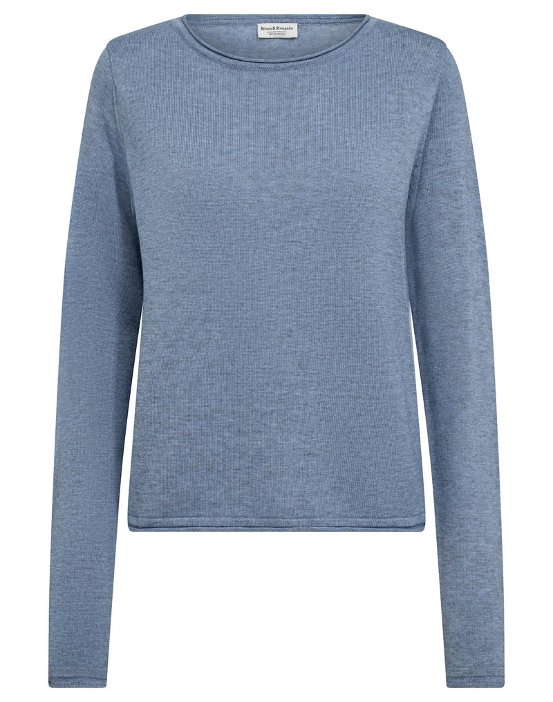 BS Ophelia Regular Fit Stickat - Dusty Blue