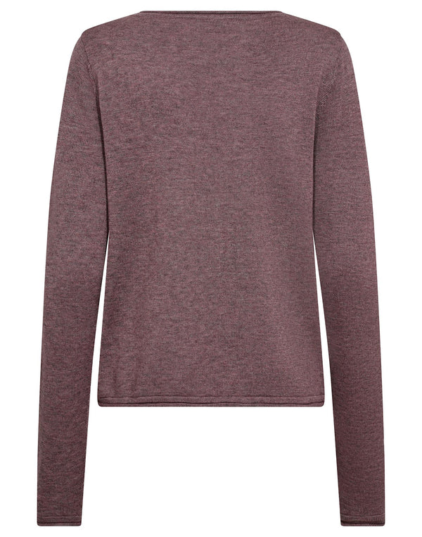 BS Ophelia Regular Fit Stickat - Plum