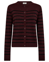 BS Kjersti Regular Fit Stickat - Bordeaux/Black
