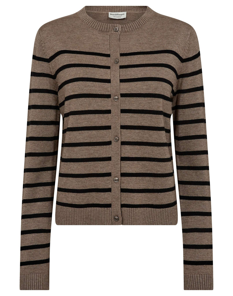 BS Kjersti Regular Fit Stickat - Brown/Black