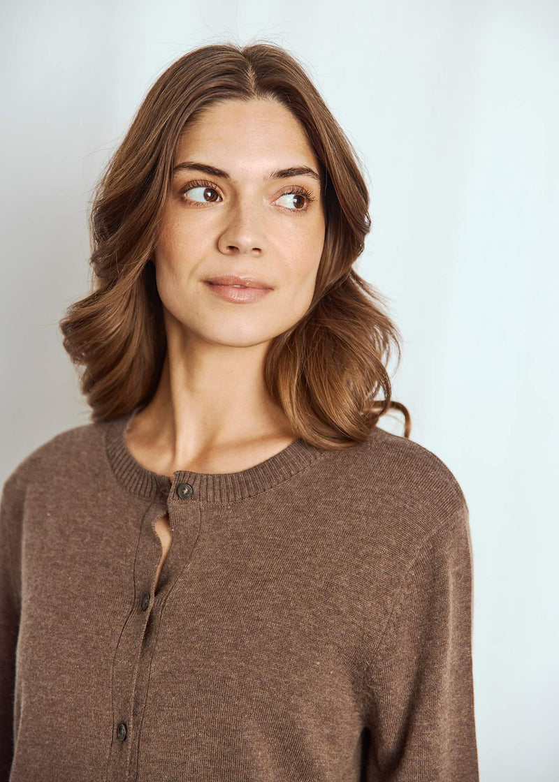 BS Kjersti Regular Fit Stickat - Dark Brown