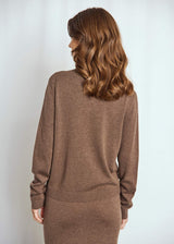 BS Kjersti Regular Fit Stickat - Dark Brown