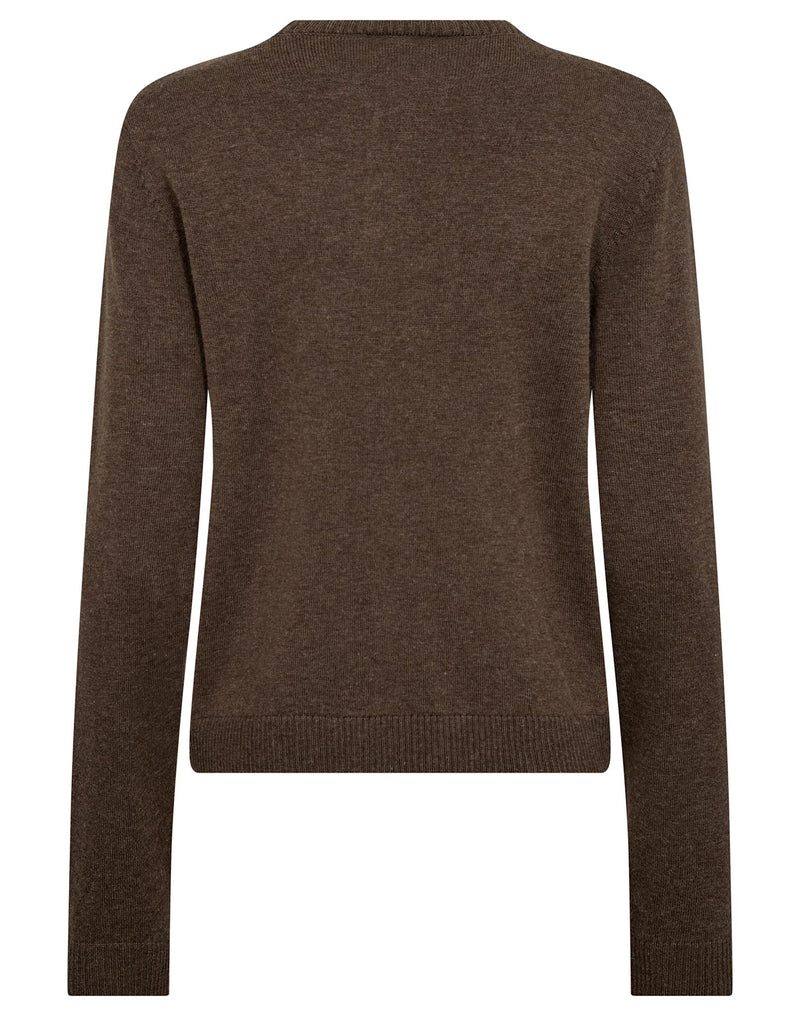 BS Kjersti Regular Fit Stickat - Dark Brown