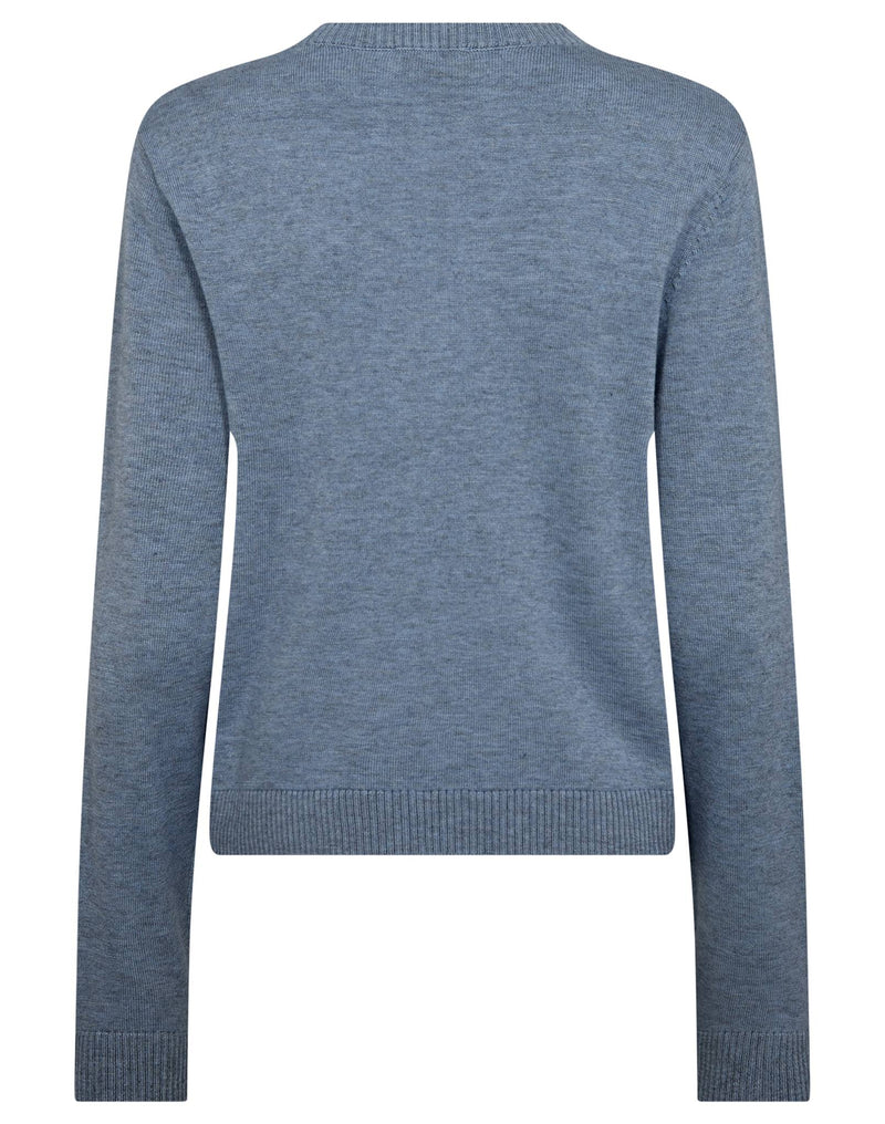 BS Kjersti Regular Fit Stickat - Dusty Blue