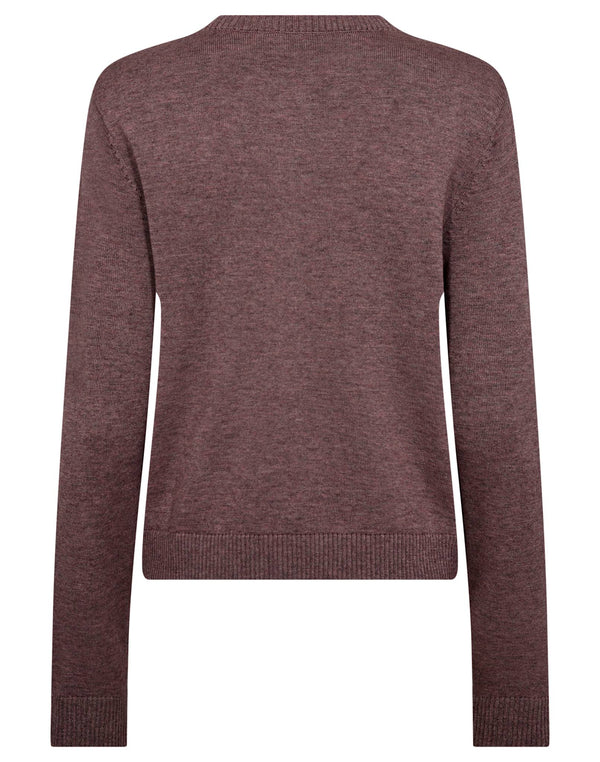 BS Kjersti Regular Fit Stickat - Plum