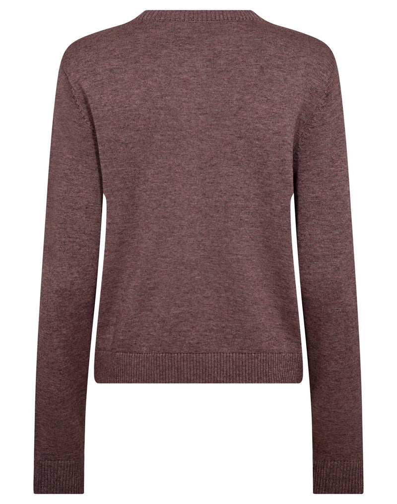 BS Kjersti Regular Fit Stickat - Plum
