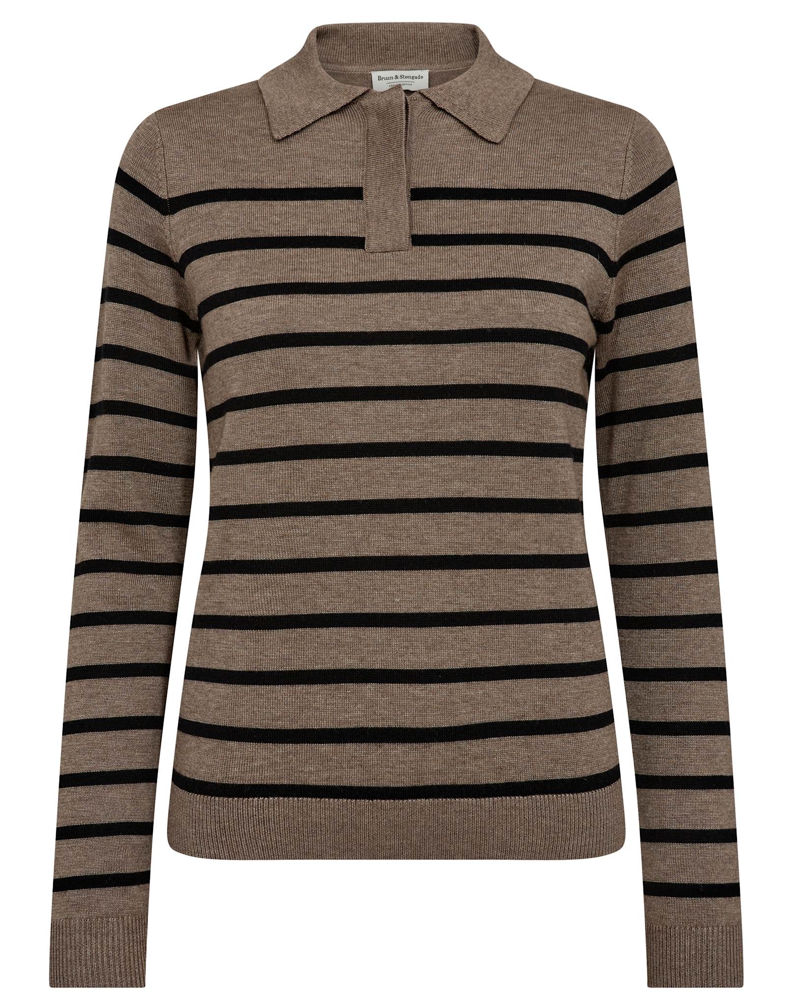 BS Eirin Regular Fit Stickat - Brown/Black
