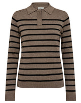 BS Eirin Regular Fit Stickat - Brown/Black