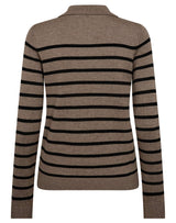 BS Eirin Regular Fit Stickat - Brown/Black