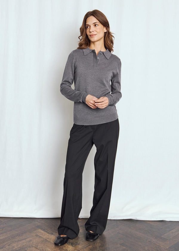 BS Eirin Regular Fit Stickat - Dark Grey
