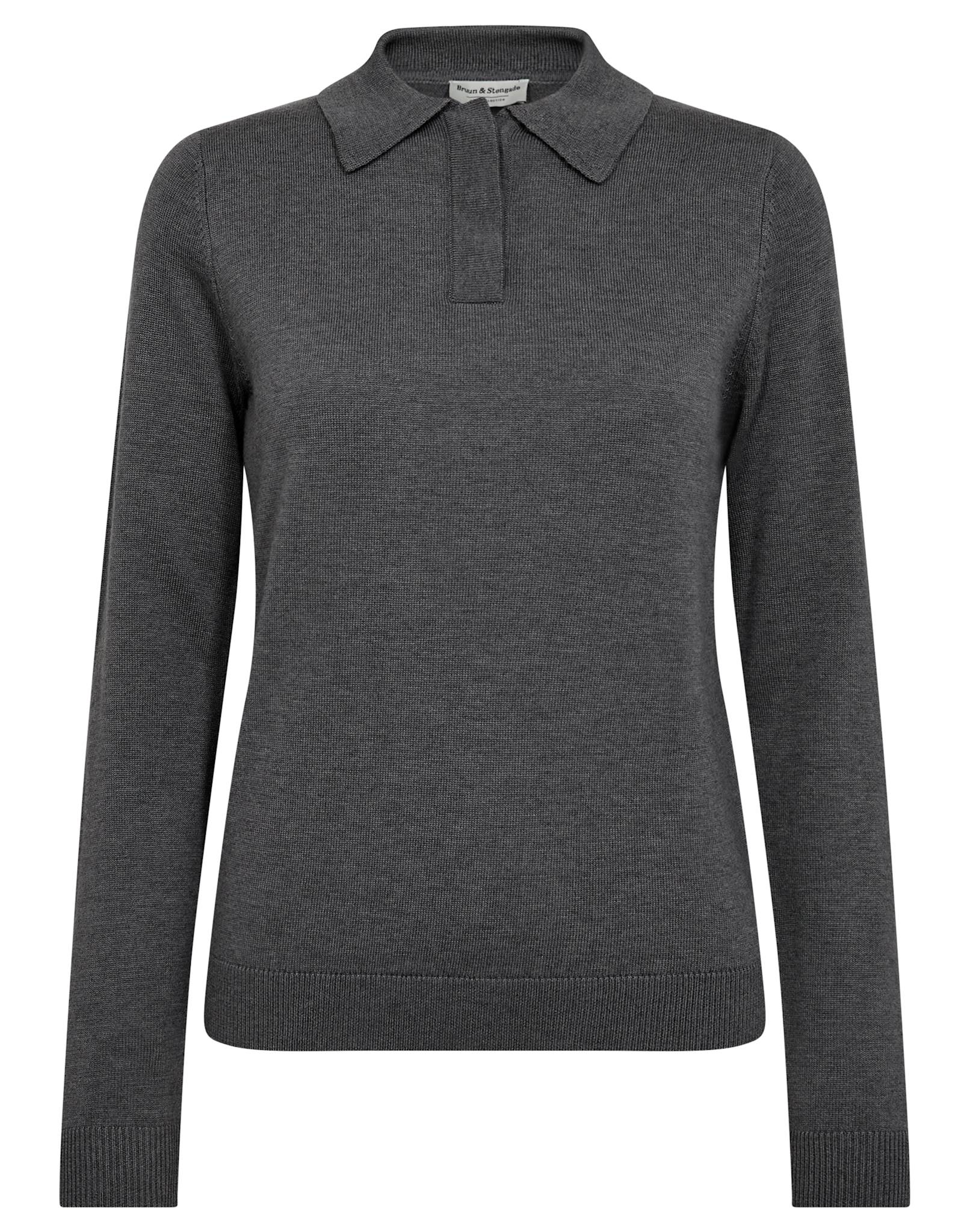 BS Eirin Regular Fit Stickat - Dark Grey