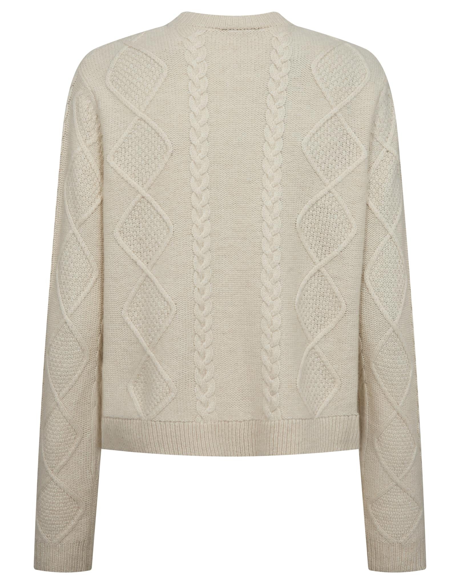 BS Marita Regular Fit Stickat - Ecru