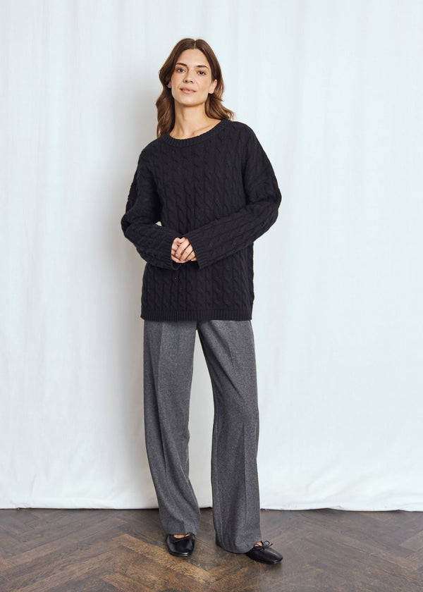 BS Miranda Regular Fit Stickat - Black