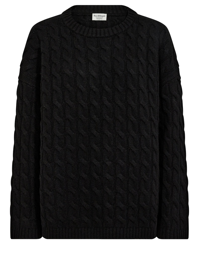 BS Miranda Regular Fit Stickat - Black
