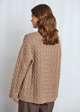BS Miranda Regular Fit Stickat - Brown