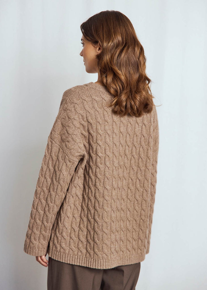 BS Miranda Regular Fit Stickat - Brown