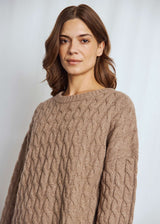 BS Miranda Regular Fit Stickat - Brown