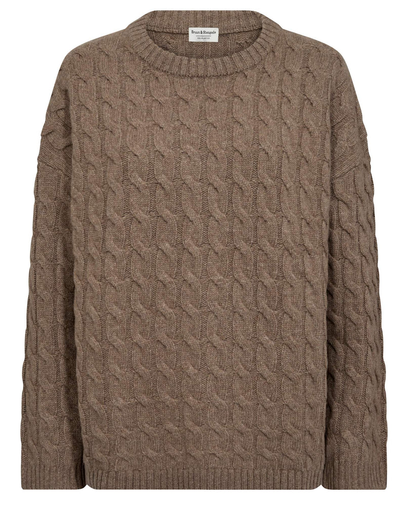 BS Miranda Regular Fit Stickat - Brown