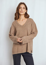 BS Lina Regular Fit Stickat - Brown