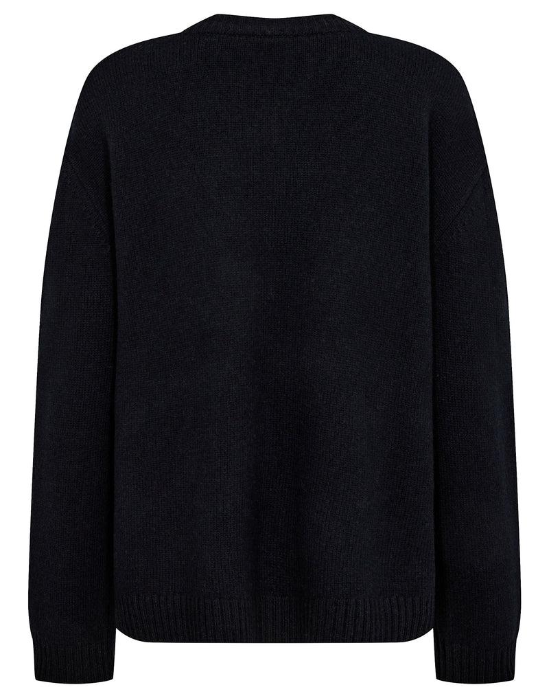 BS Lina Regular Fit Stickat - Navy