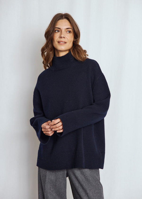 BS Mali Regular Fit Stickat - Navy