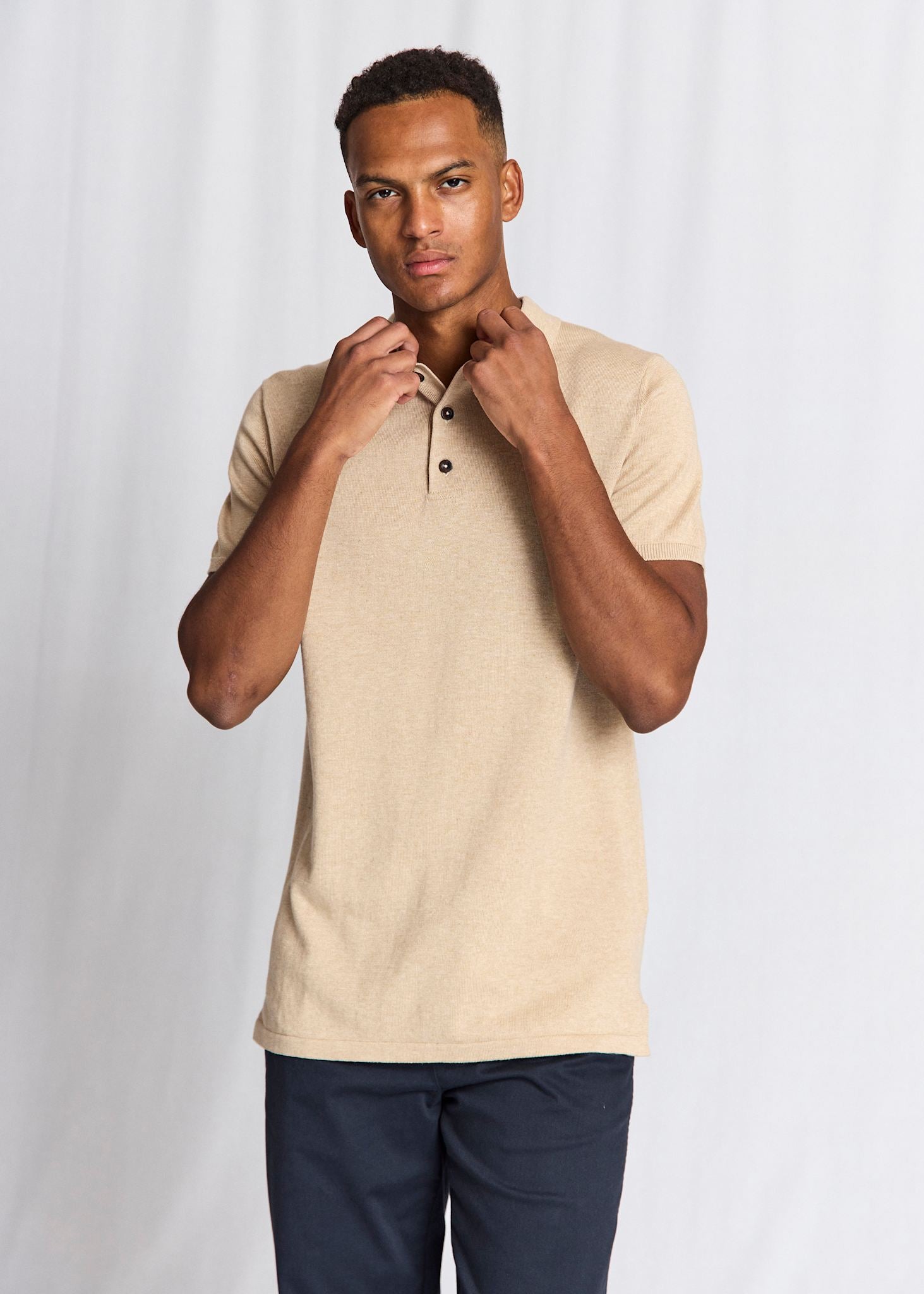 BS Baldo Regular Fit Pikétröja - Beige