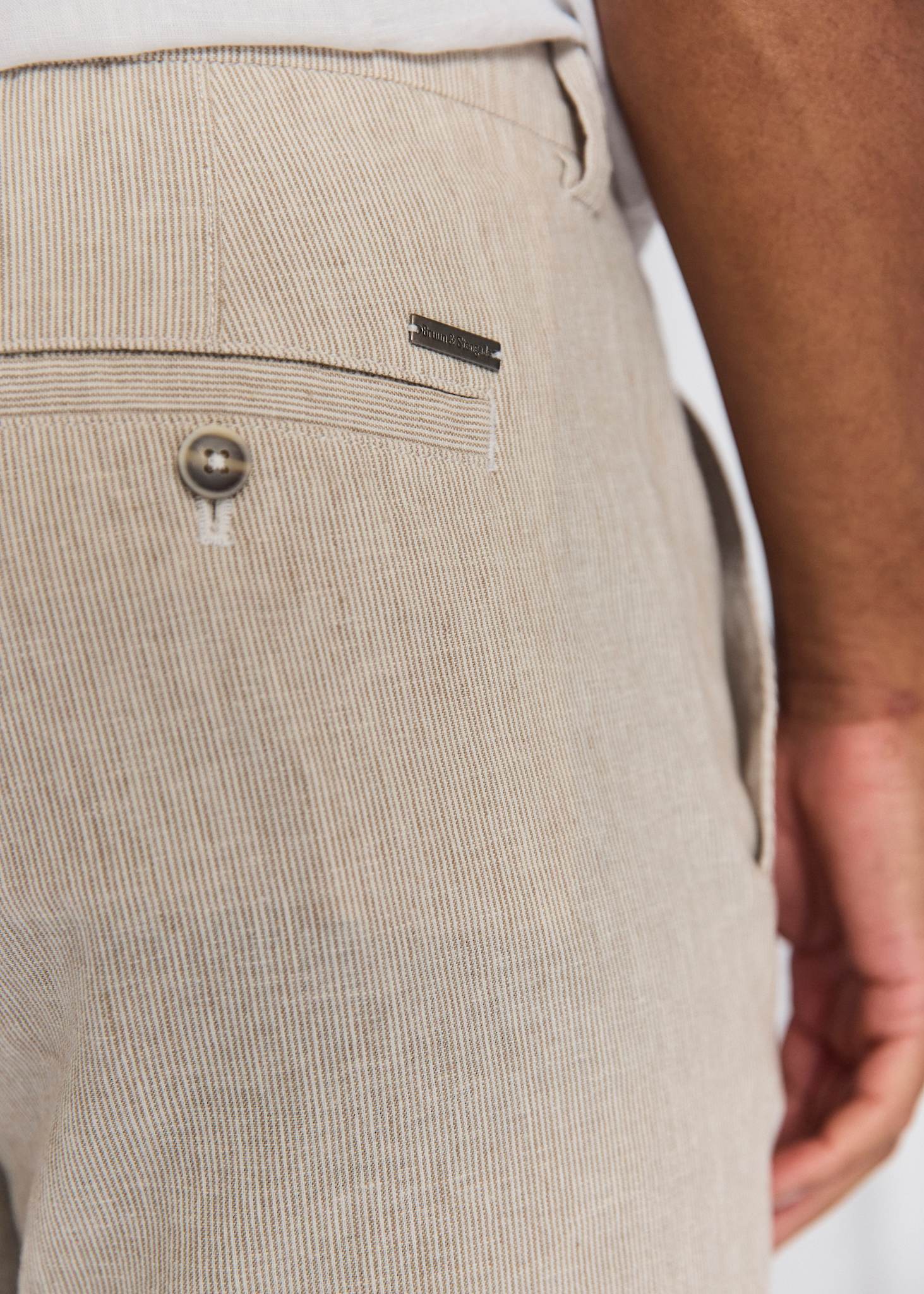 BS Darion Regular Fit Shorts - Beige/Vit