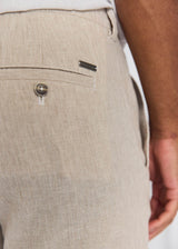 BS Darion Regular Fit Shorts  - Beige/White