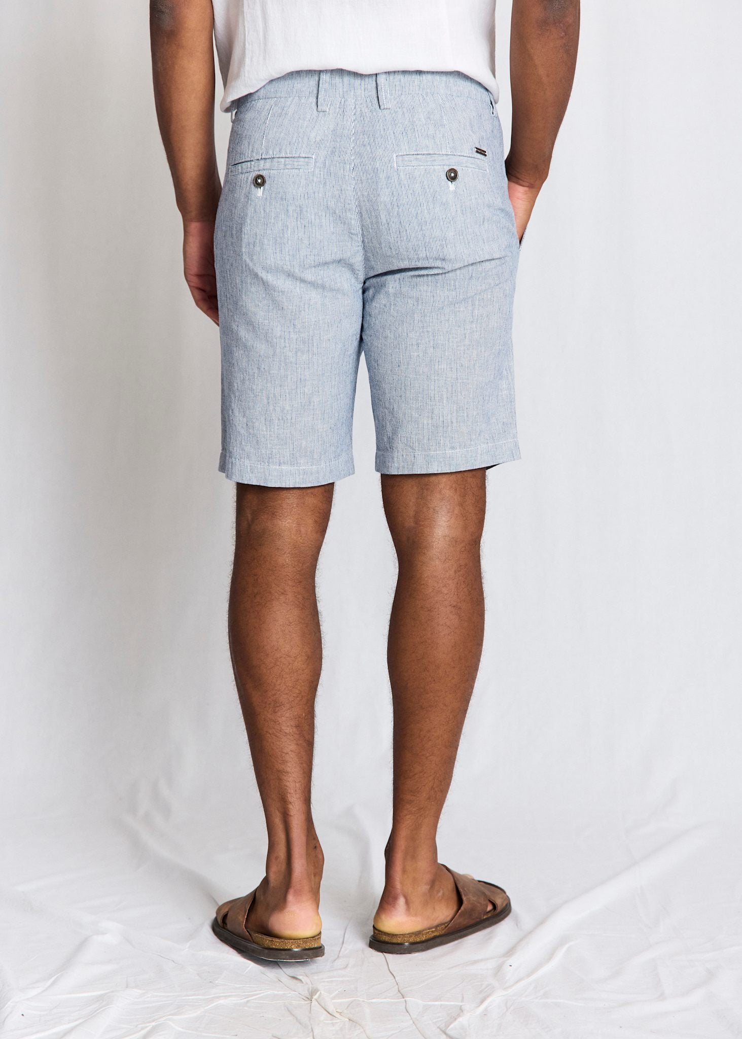 BS Darion Regular Fit Shorts - Navy/Vit