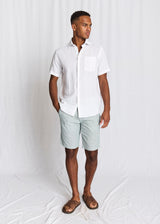 BS Darion Regular Fit Shorts  - Rain Forrest/White