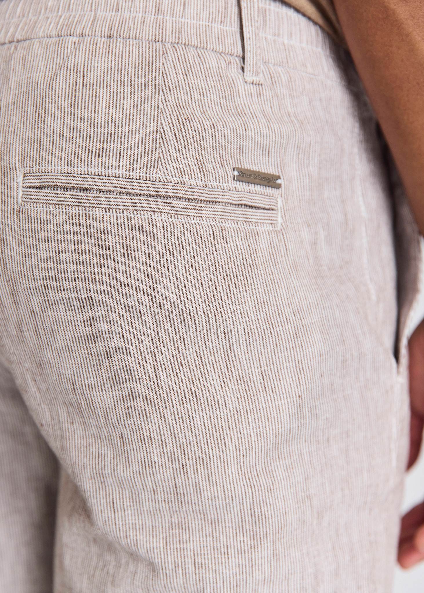 BS Vincente Regular Fit Chinos - Brun/Vit