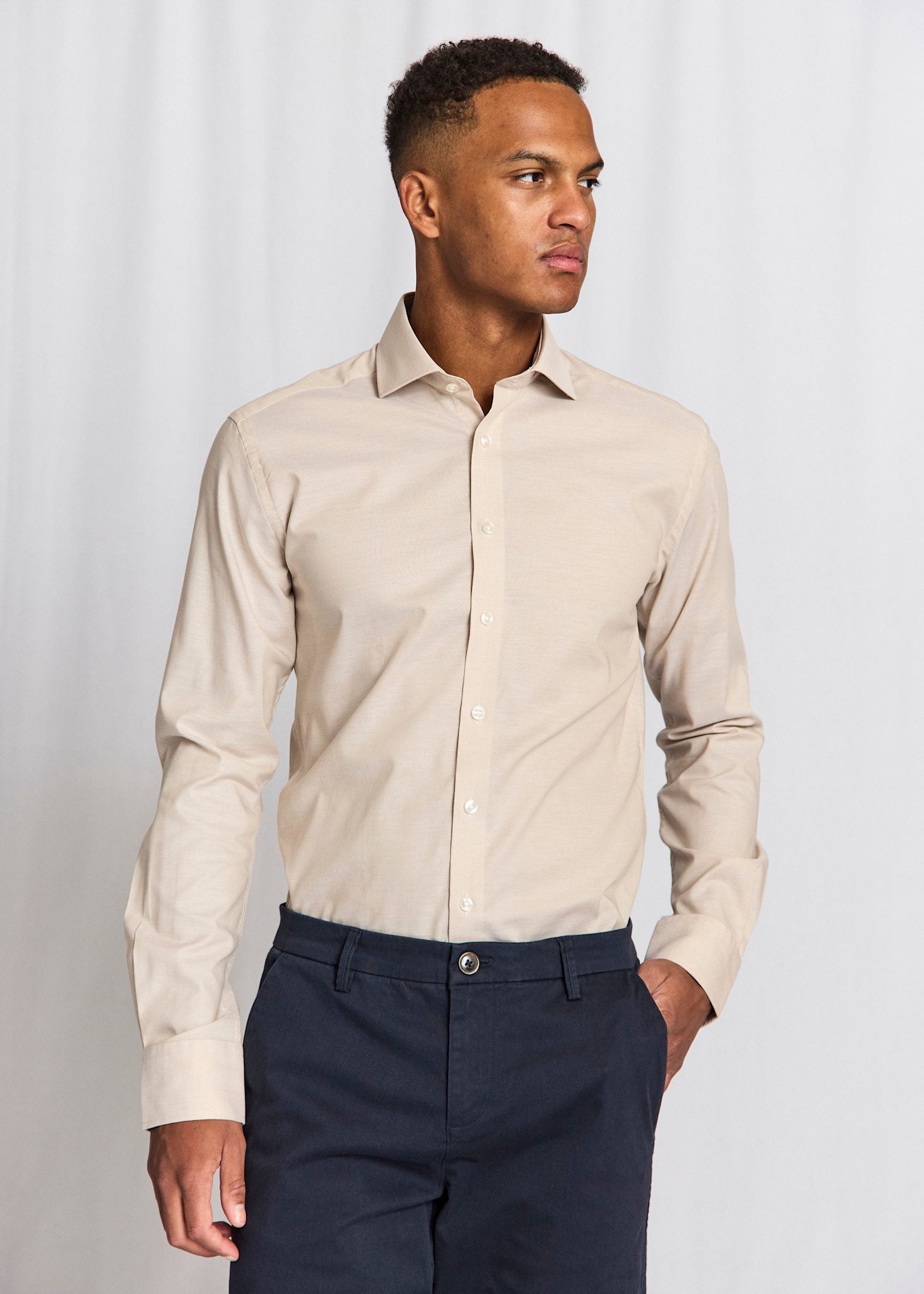 BS Maqueda Slim Fit Skjorta - Sand
