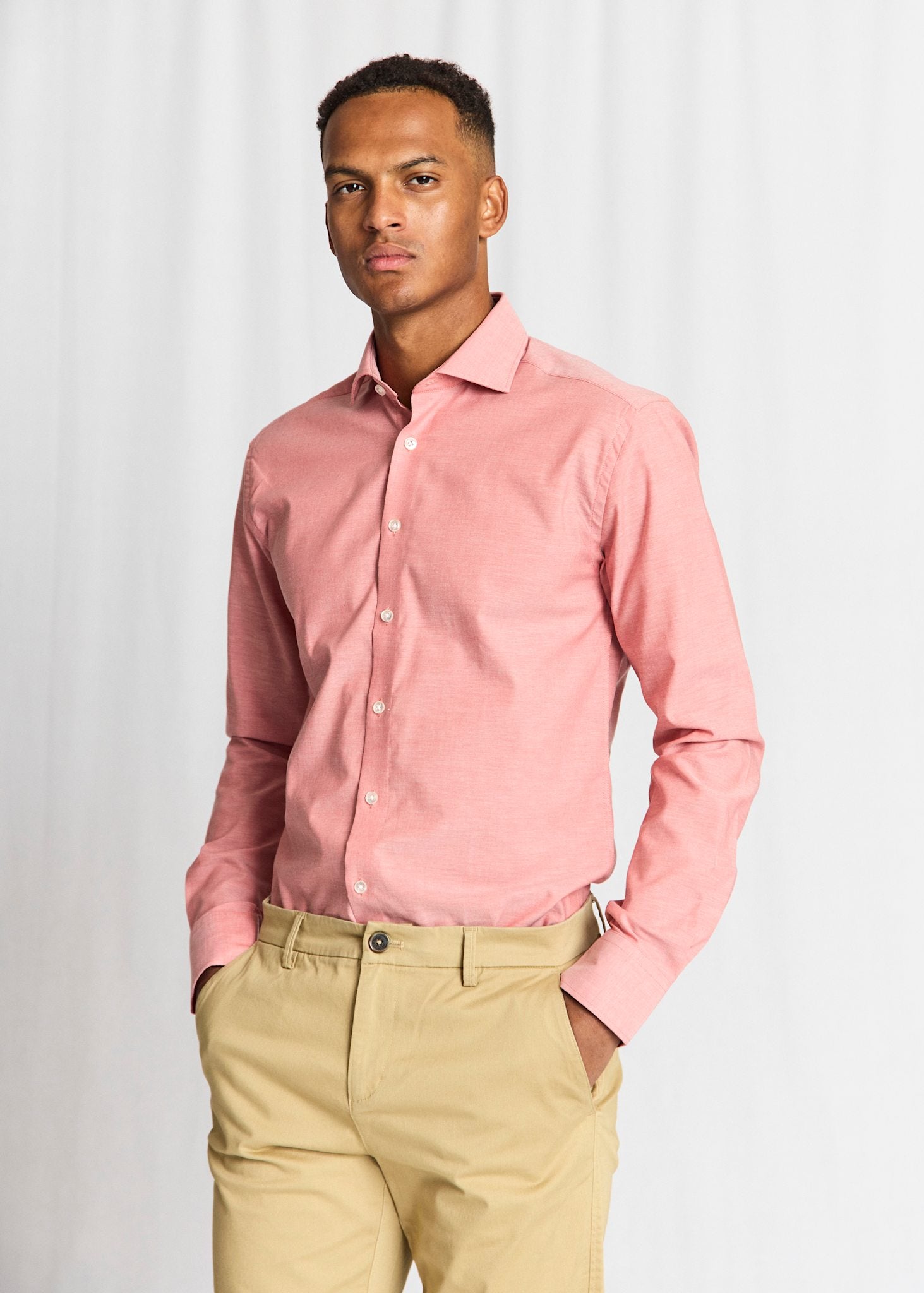 BS Reinkind Slim Fit Skjorta - Dusty Clay