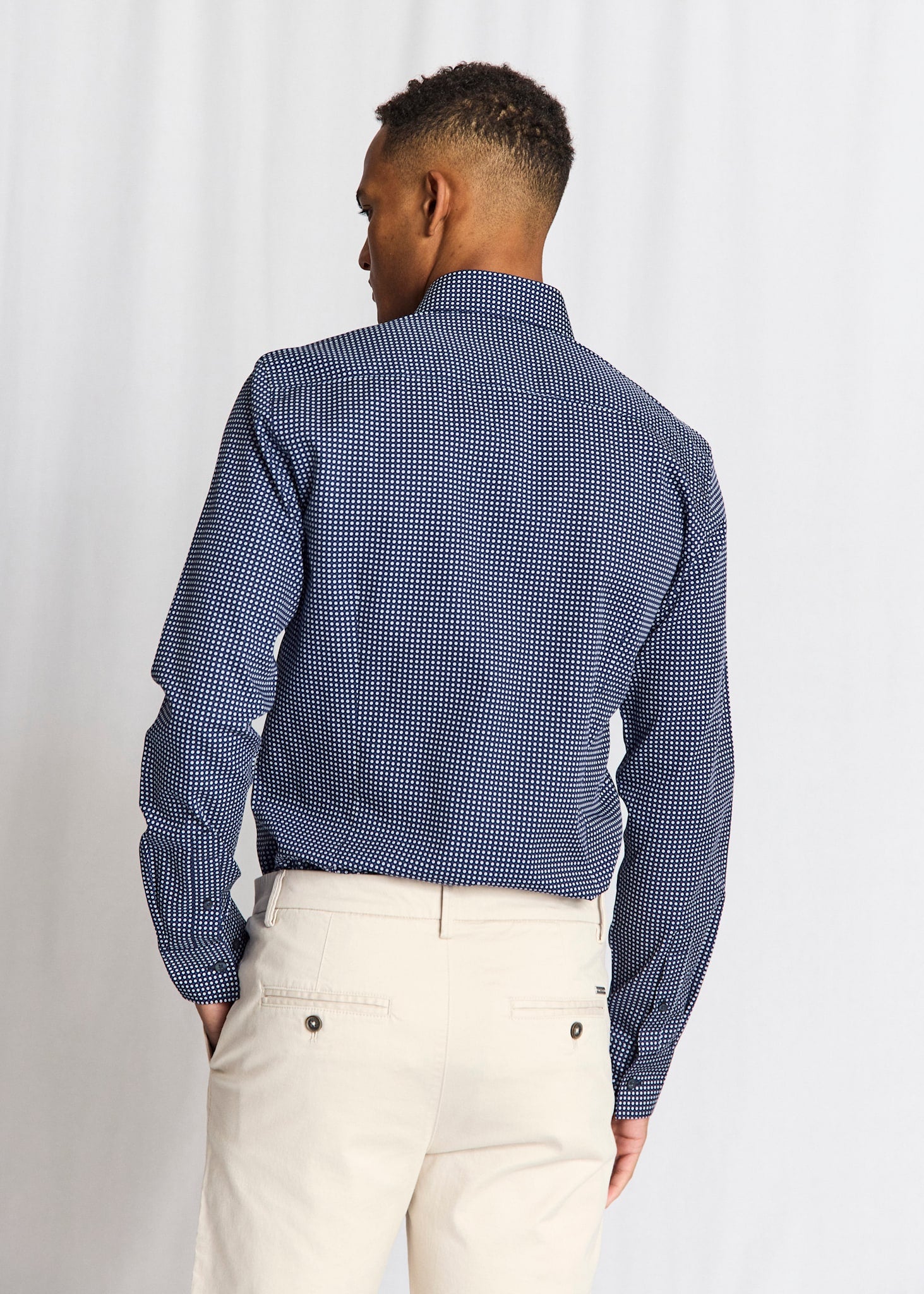 BS Karalek Slim Fit Skjorta - Navy
