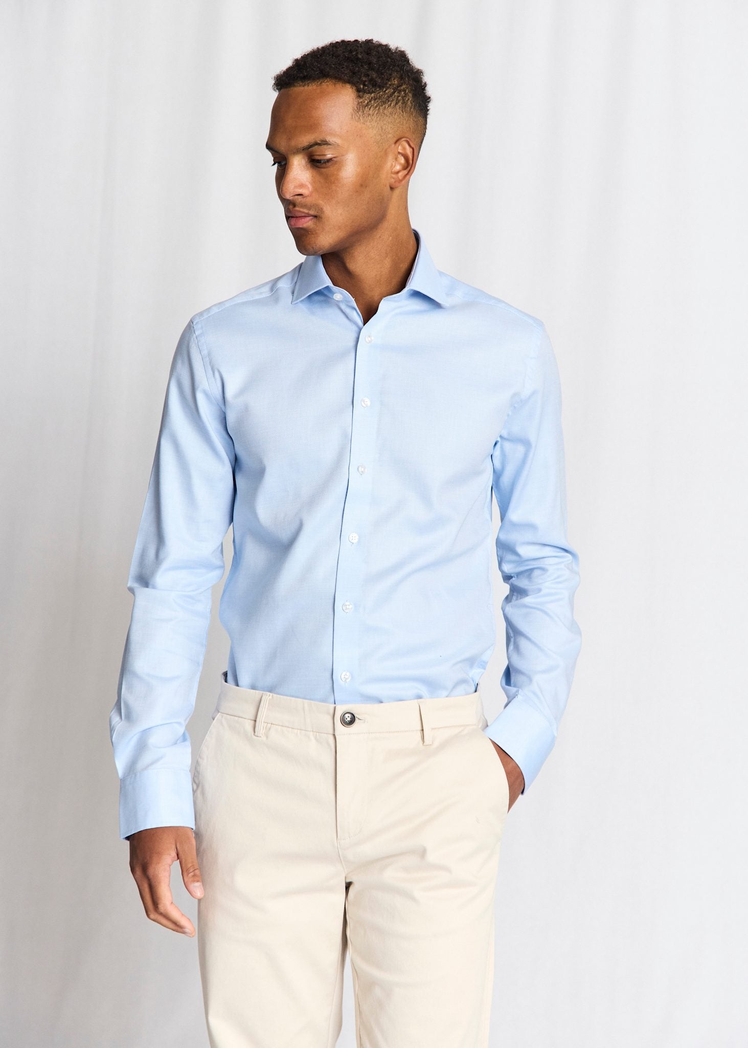BS Borut Slim Fit Skjorta - Light Blue