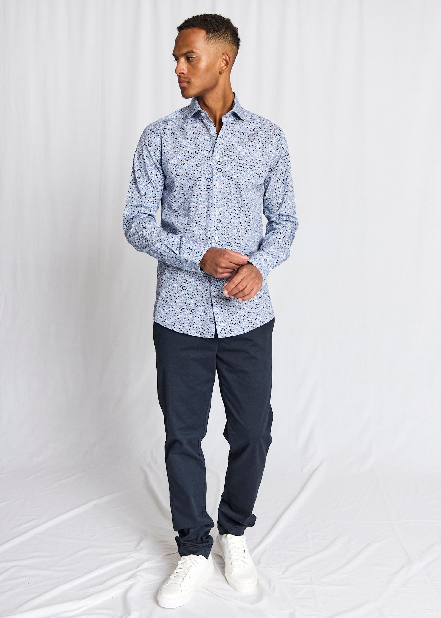 BS Abutovic Slim Fit Skjorta - Blue