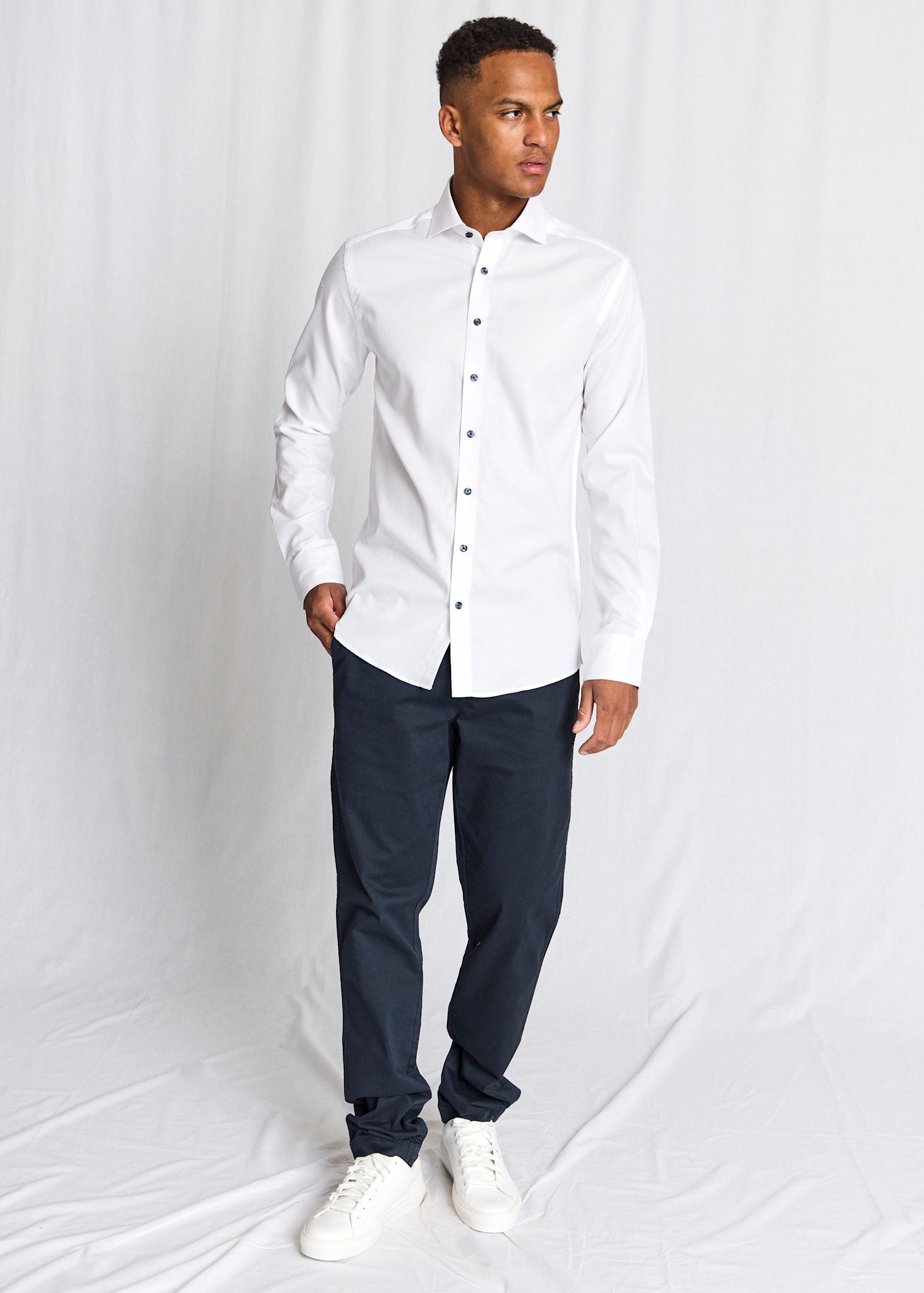 BS Skube Slim Fit Skjorta - White