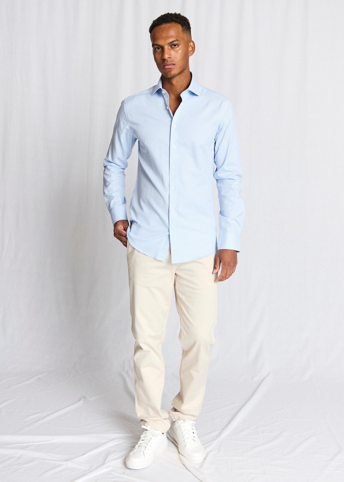 BS Djukic Slim Fit Skjorta - Light Blue