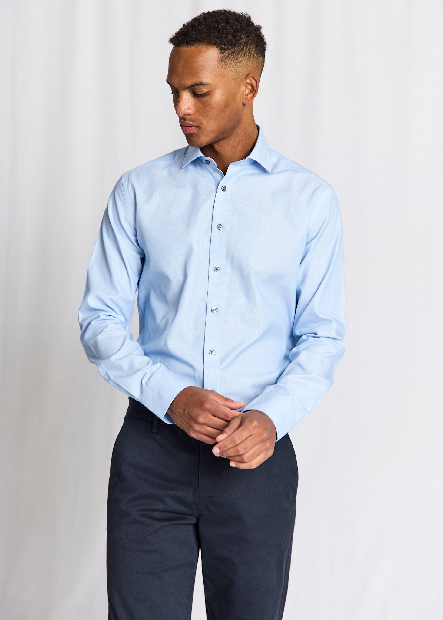 BS Sliskovic Slim Fit Skjorta - Light Blue