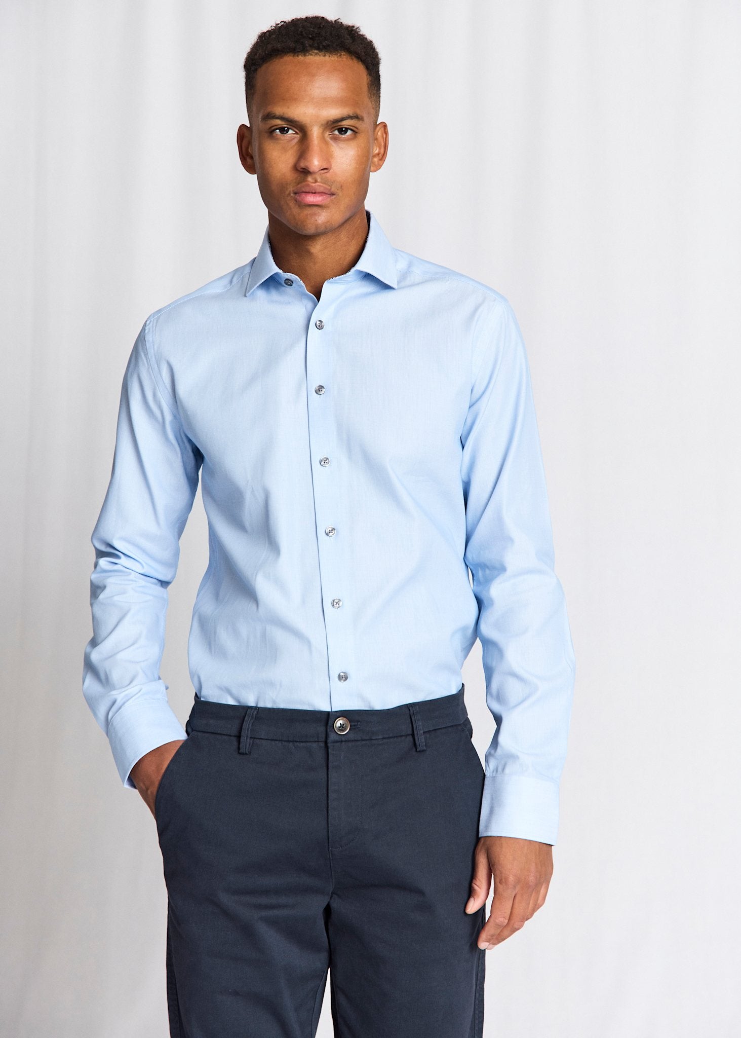 BS Sliskovic Slim Fit Skjorta - Light Blue