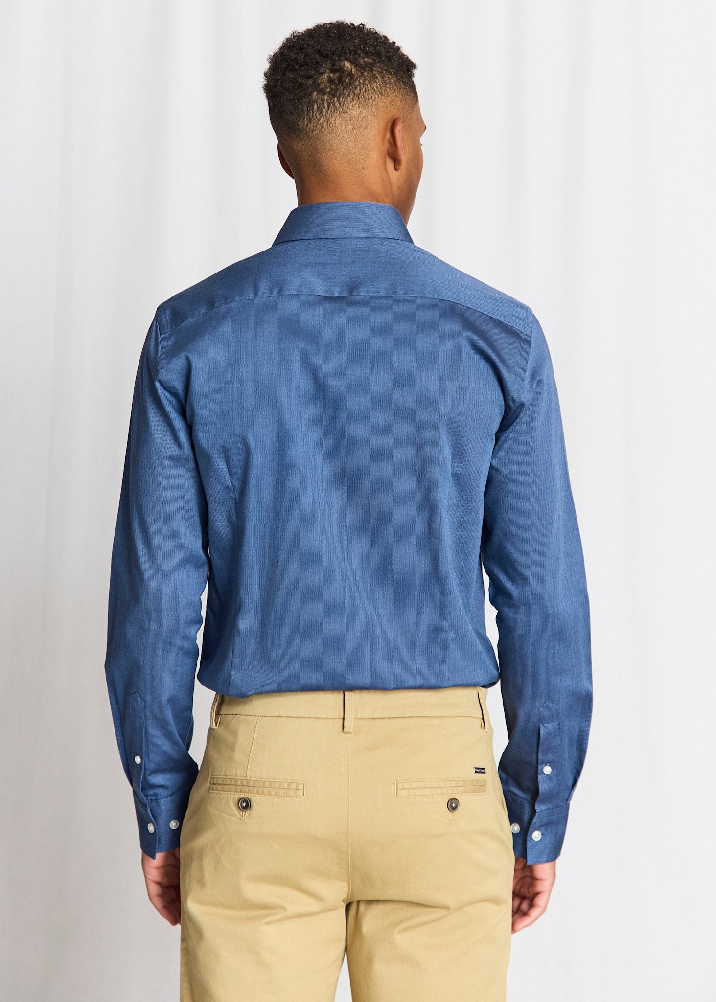 BS Morros Slim Fit Skjorta - Dark Blue